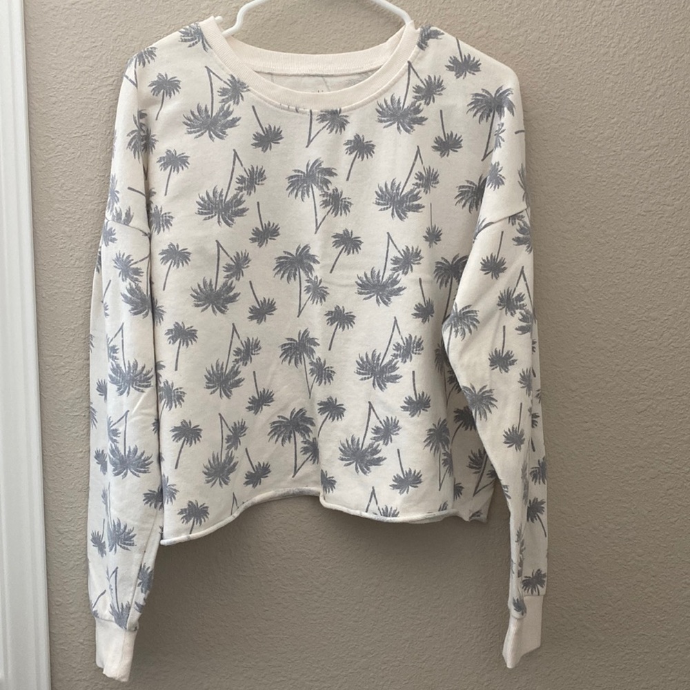 Zoe + Liv Cropped Crewneck Sweatshirt Size XL